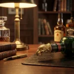 Bec verseur whisky tête de cerf en alliage de zinc et silicone, versement précis sans goutte.